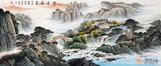 画家蒋伟国画山水作品，笔墨之间尽是儒雅韵律！